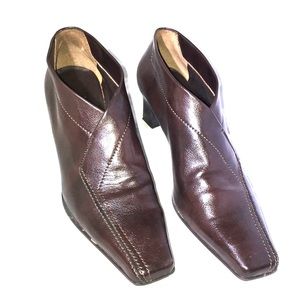 Brown shoes , made in Italy, bought in Europe